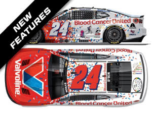 2025 William Byron #24 Valvoline Blood Cancer United 1/64 Diecast