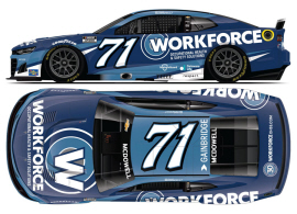 2025 Michael McDowell #71 Workforce 1/24 Diecast