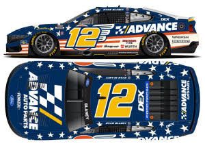 2026 Ryan Blaney #12 Advance Auto Parts Patriotic 1/24 Diecast