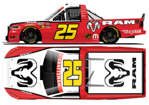 2026 Corey LaJoie #25 RAM Darlington Throwback Truck 1/64 Diecast