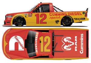 2026 Brenden "Butterbean" Queen #12 Cummins - Darlington Throwback Truck 1/24 Diecast