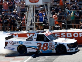 2025 Chandler Smith #38 QuickTie - North Wilkesboro Win / Raced Truck 1/64 Diecast