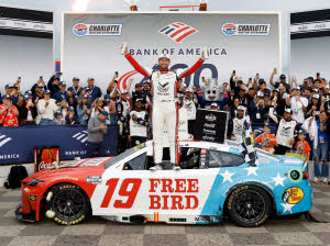 2026 Chase Briscoe #19 Free Bird Patriotic - Charlotte Win / Raced 1/24 Diecast