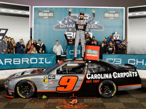 2026 Ross Chastain #9 Carolina Carports - Charlotte Win / Raced 1/24 Diecast